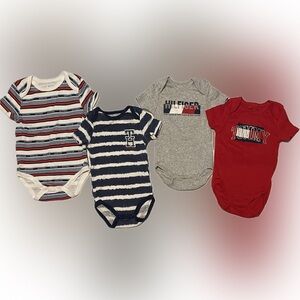 Tommy Hilfiger 4pc bodysuits 12mo